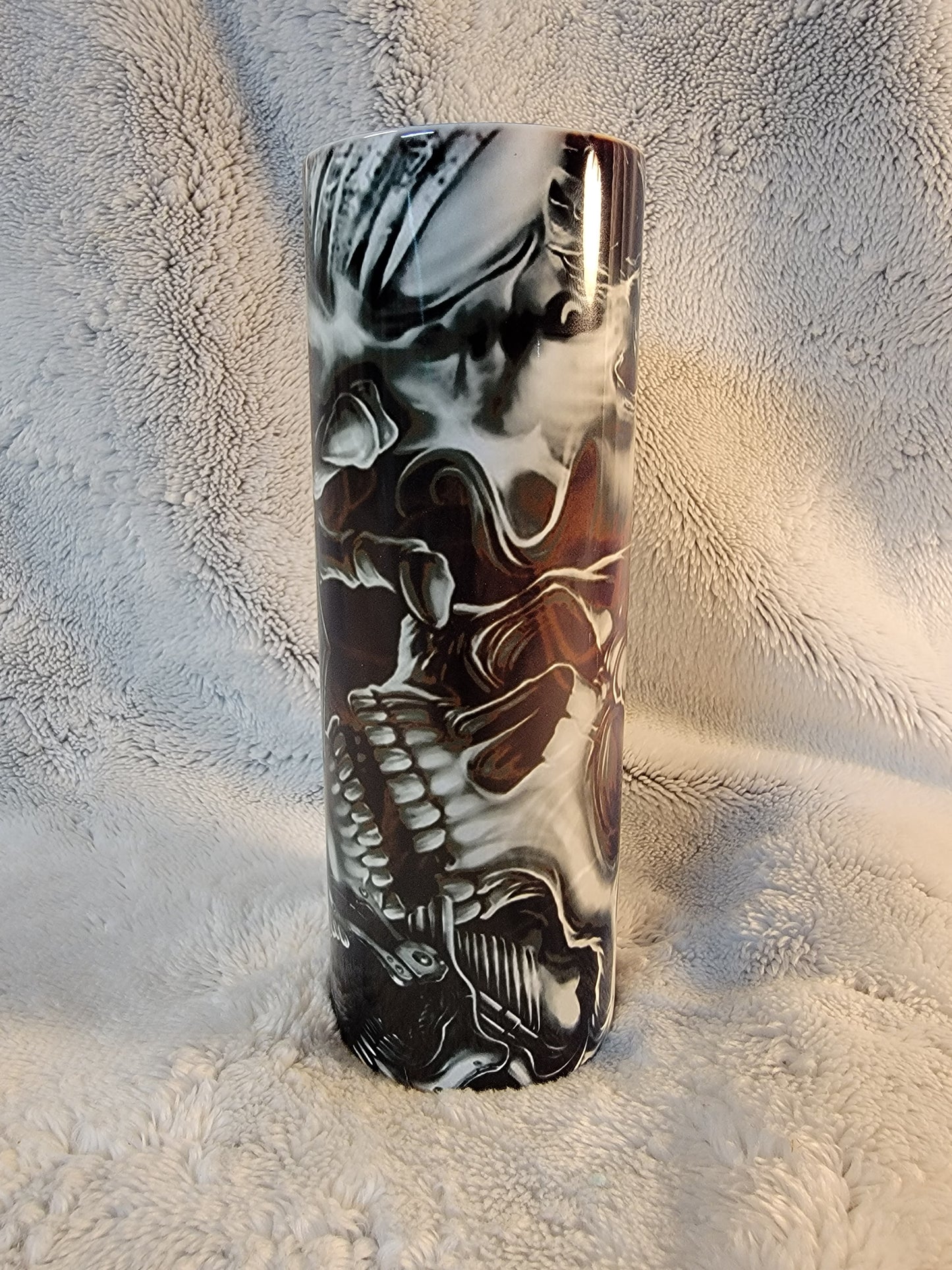 Ghost Rider 20oz sublimination skinny tumbler.