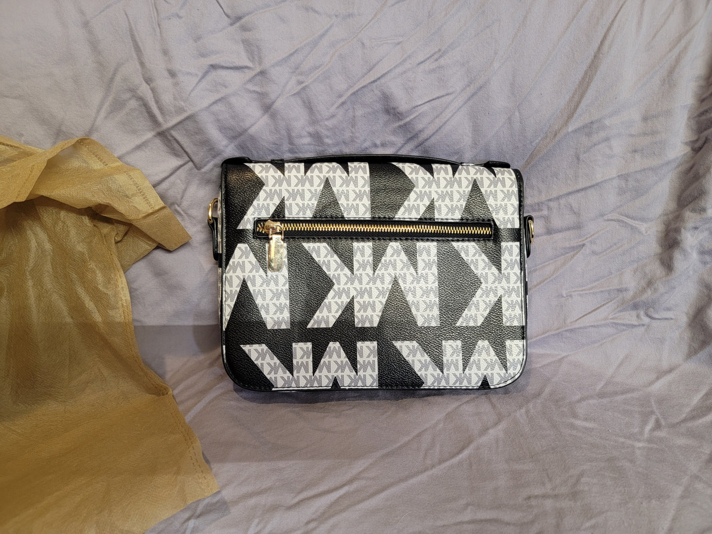 Black & White MK Crossbody Bag