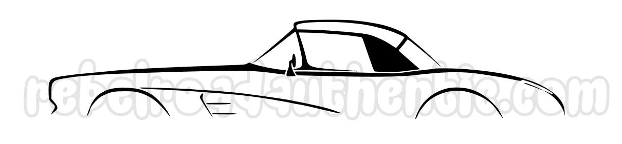 Chevy Corvette Coupe Custom Design Decal
