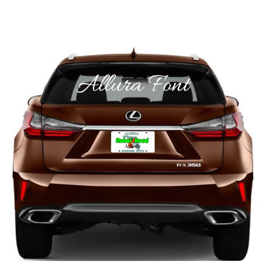 Custom Text Allura Font