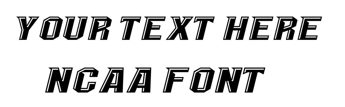 Custom Text NCAA Font