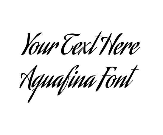 Custom Text Aquafina Font