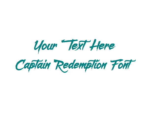 Custom Text Captain Redemption Font