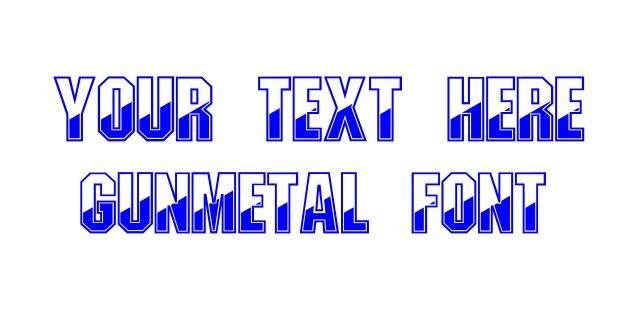 Custom Text Gunmetal Font