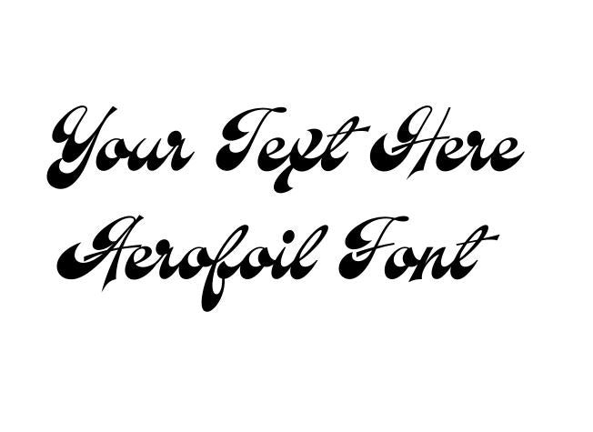 Custom Text Aerofoil Font