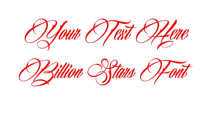 Custom Text Billion Stars Font
