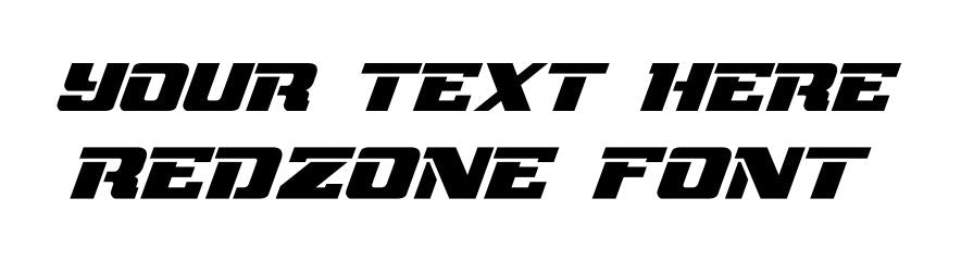 Custom Text Redzone Font