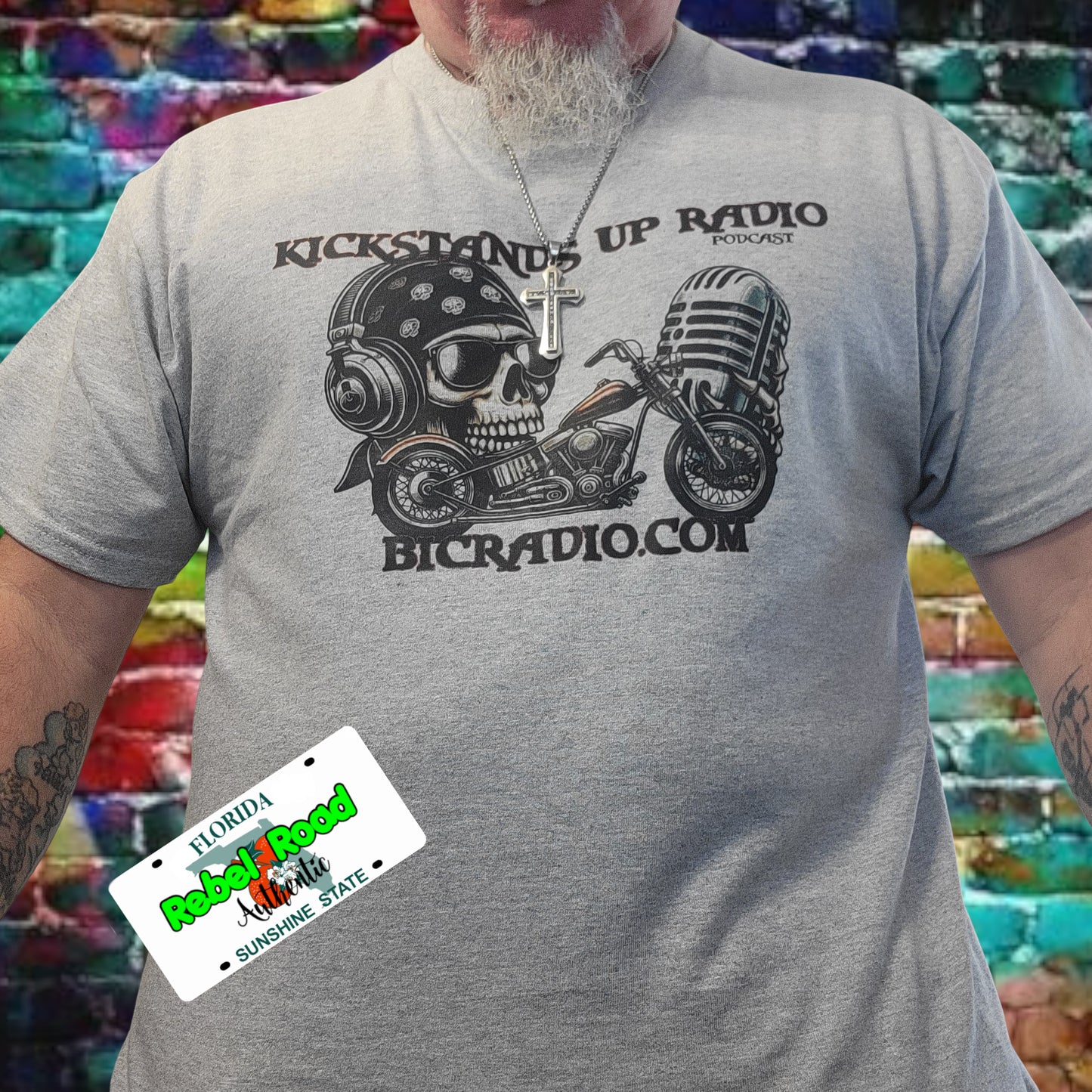 Kickstands Up Radio & BIC Radio T-Shirt official merchandise