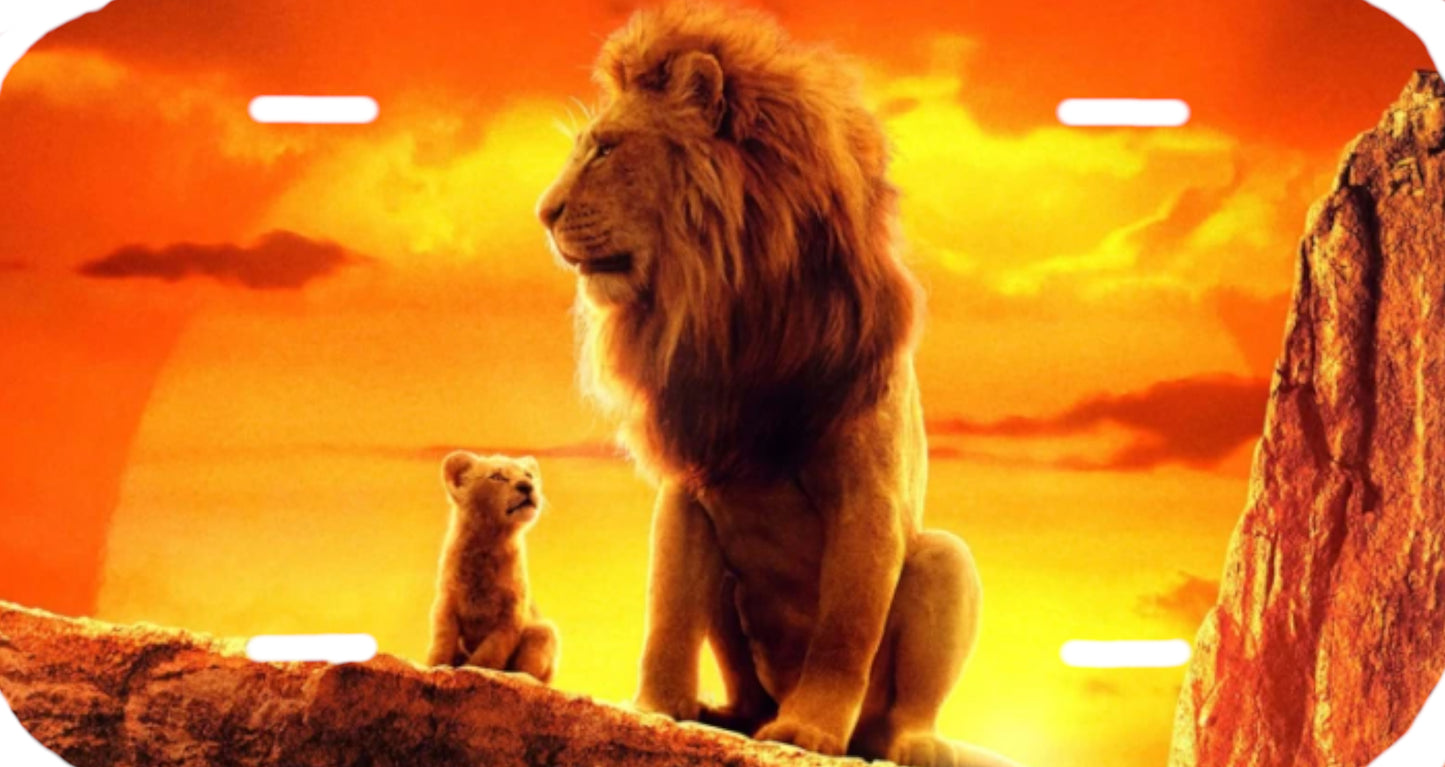 Mufasa & Simba Decorative License Plate