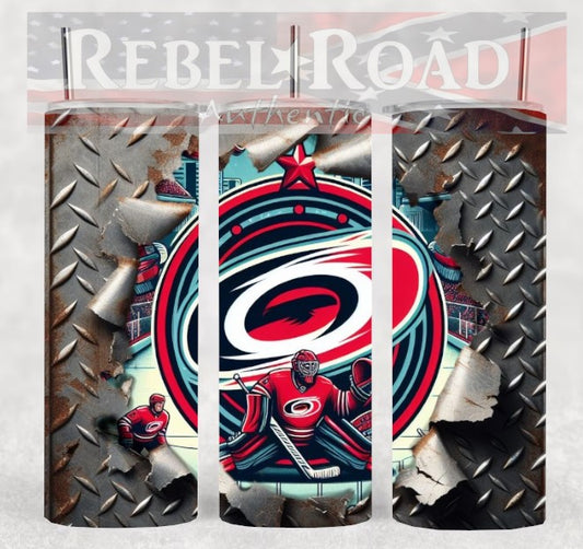 NHL Carolina Hurricanes 20oz sublimination skinny tumbler Customizable Options Available.
