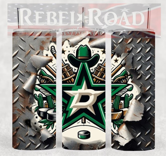 NHL Dallas Stars 20oz sublimination skinny tumbler Customizable Options Available.