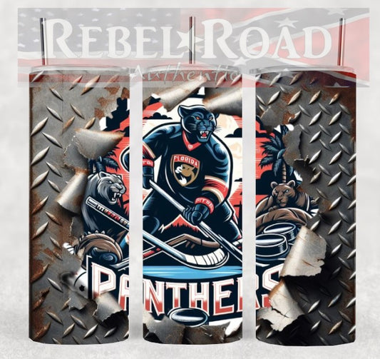 NHL Florida panthers 20oz sublimination skinny tumbler Customizable Options Available.