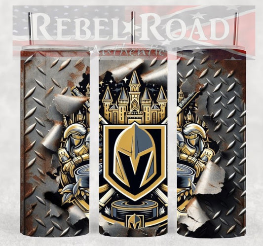 NHL Las Vegas Golden Knights 20oz sublimination skinny tumbler Customizable Options Available.