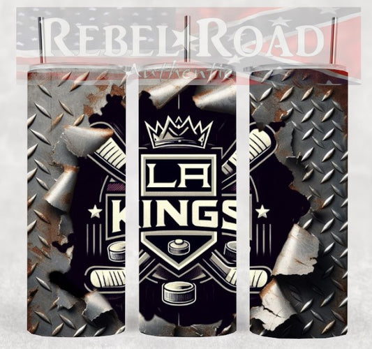 NHL LA Kings 20oz sublimination skinny tumbler Customizable Options Available.