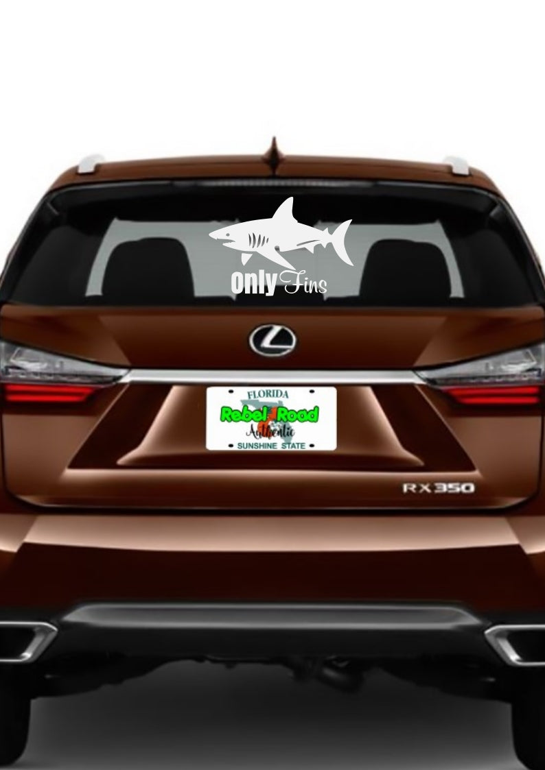 Only Fins Great White Vinyl Decal