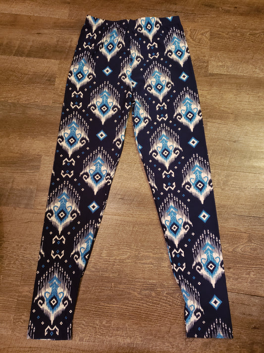 Peacock Blue Luxuriously Soft Leggings for Women (Size-One Size)