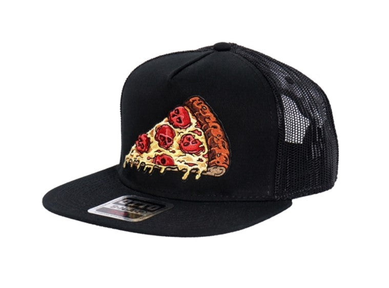 Pizza Skull Snap Back Trucker Hat