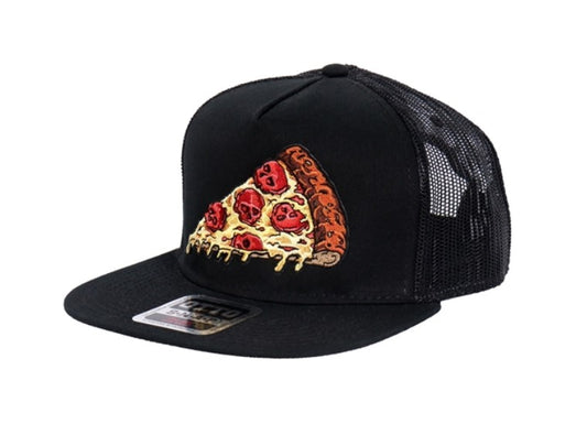 Pizza Skull Snap Back Trucker Hat