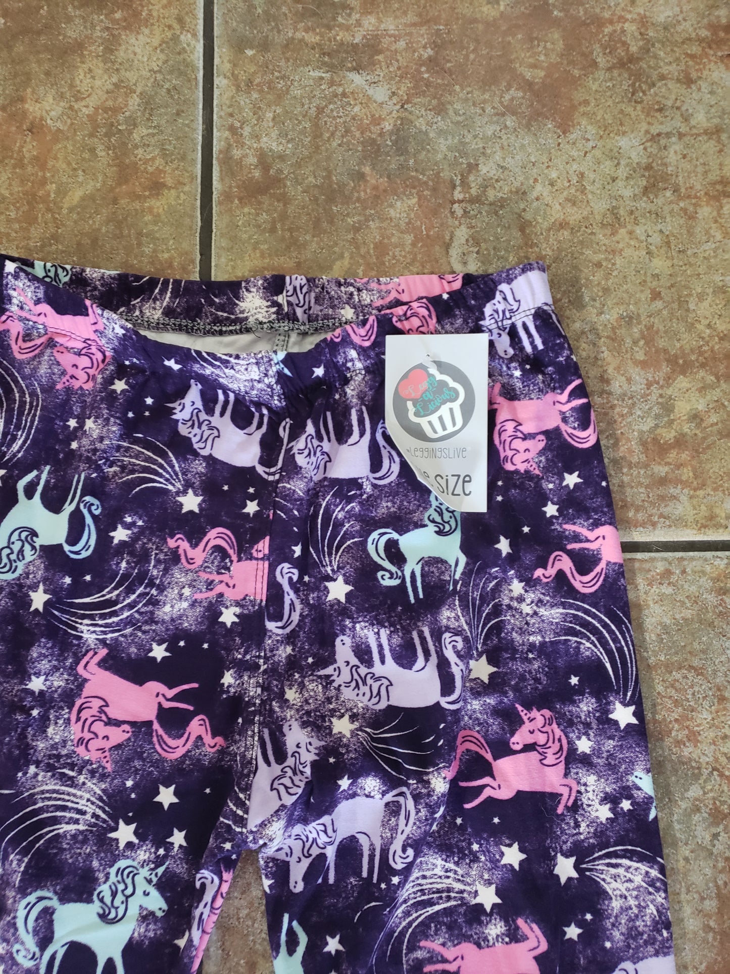 Purple Unicorn Fantasy Luxuriously Soft Leggings for Women (Size-One Size)