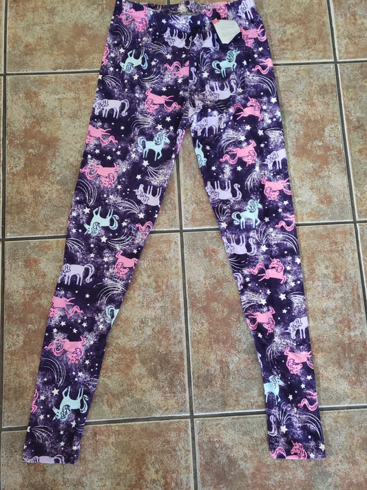 Purple Unicorn Fantasy Luxuriously Soft Leggings for Women (Size-One Size)