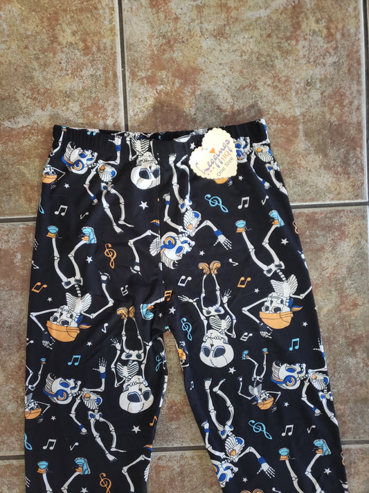 Rocking Skeleton Luxuriously Soft Leggings for Women (Size-One Size)