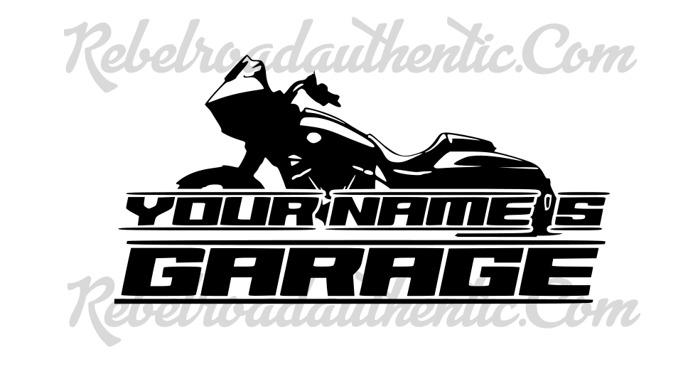 ๐๏ธ Custom Name Biker Garage Vinyl Decals ๐๏ธ
