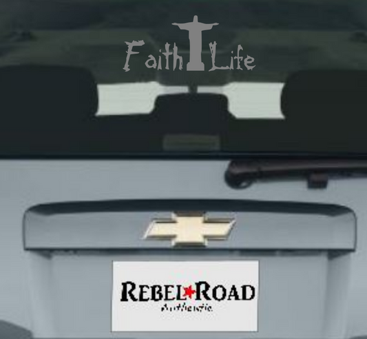 Faith Life Vinyl Decal – Bold Expression of Belief