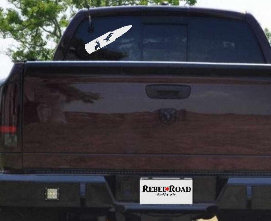 Deer Hunter, Duck Hunter Bullet Custom Vinyl Decal