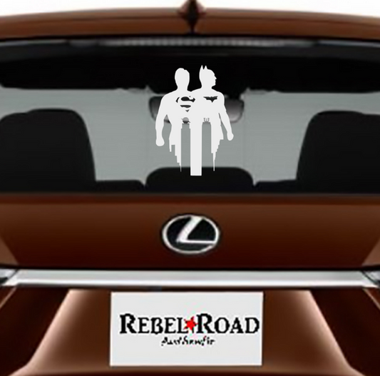 Superhero Silhouette City Vinyl Decals