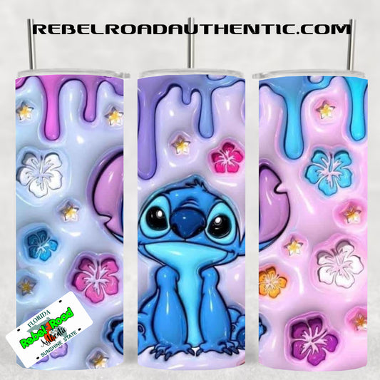 Stitch Hibiscus 20oz Skinny Tumbler