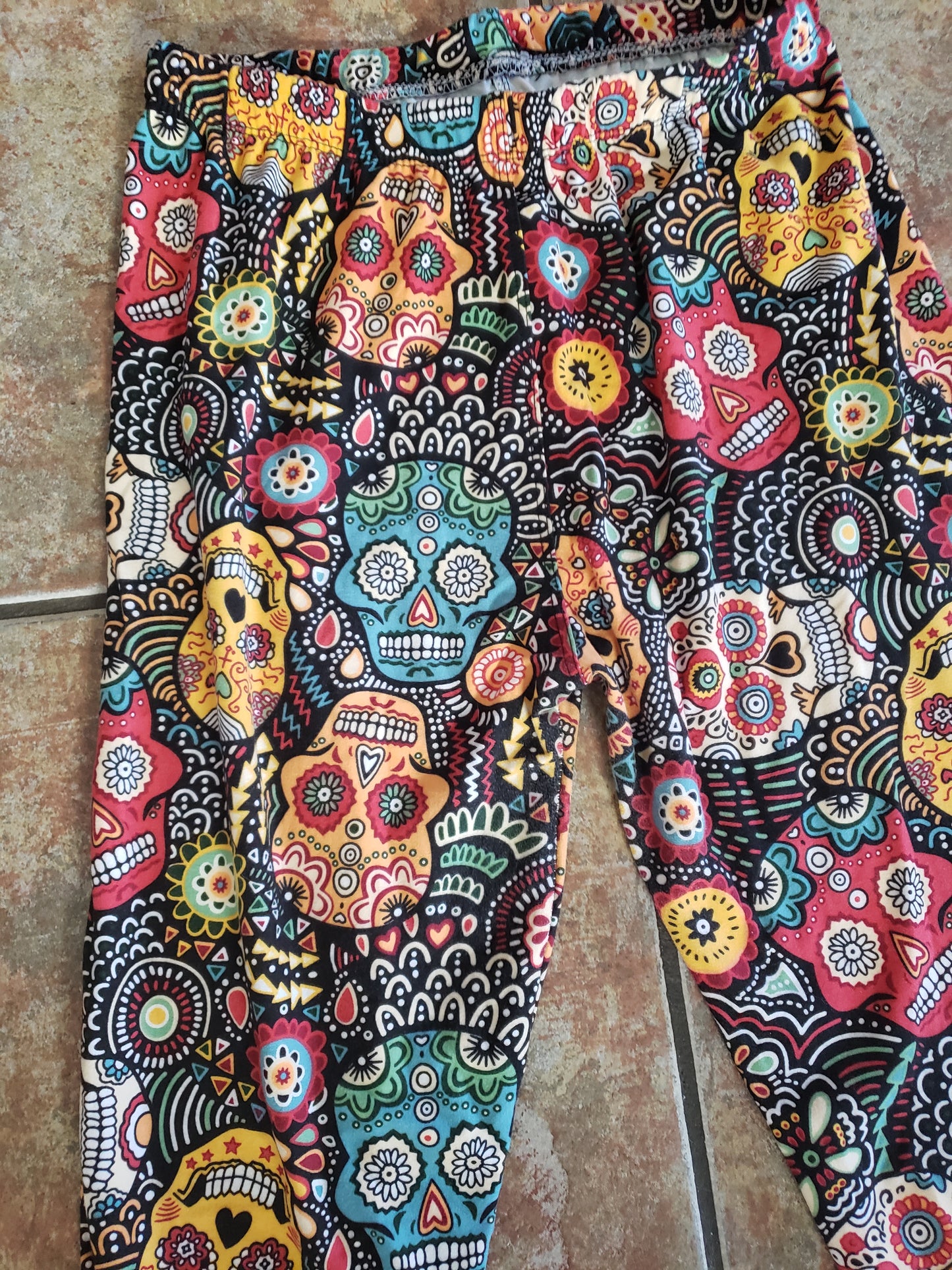 Sugar Skulls Luxuriously Soft Leggings for Women (Size-One Size)