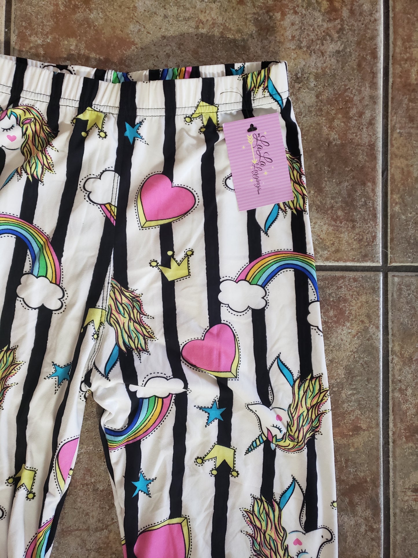 Unicorn Rainbow N Hearts Luxuriously Soft Leggings for Women (Size-One Size)