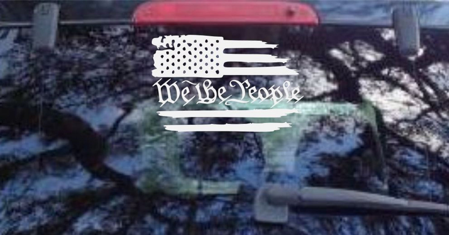 We The People Patriotic Flag Vinyl Decal