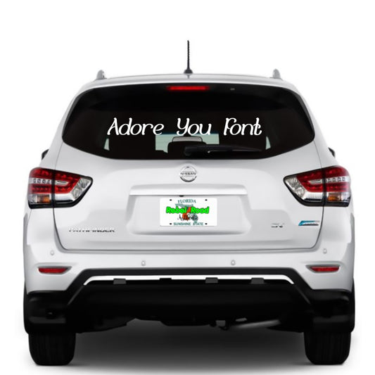 Custom Text Adore you Font