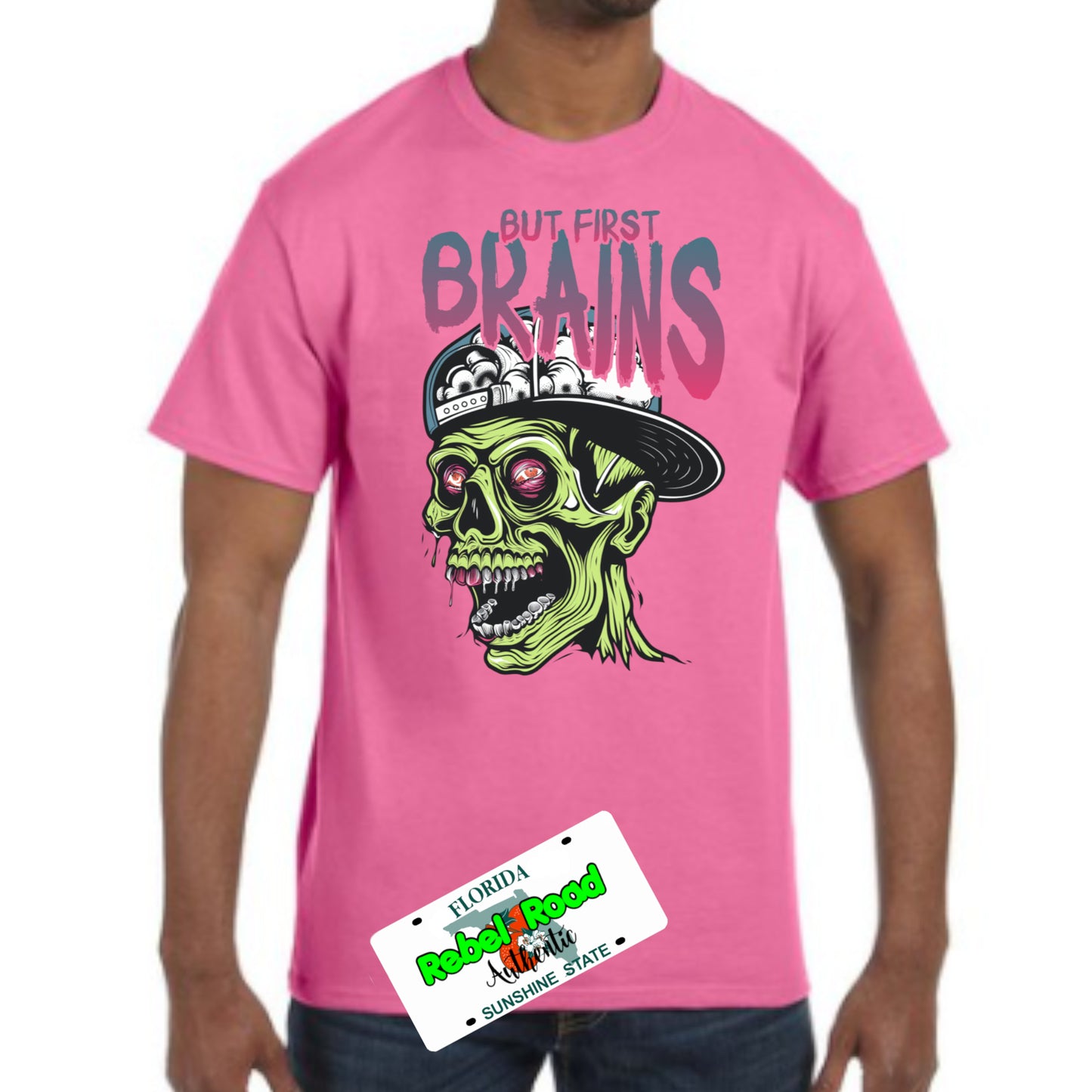 🧠 But First... Brains Zombie Apparel – Funny Undead Vibes!
