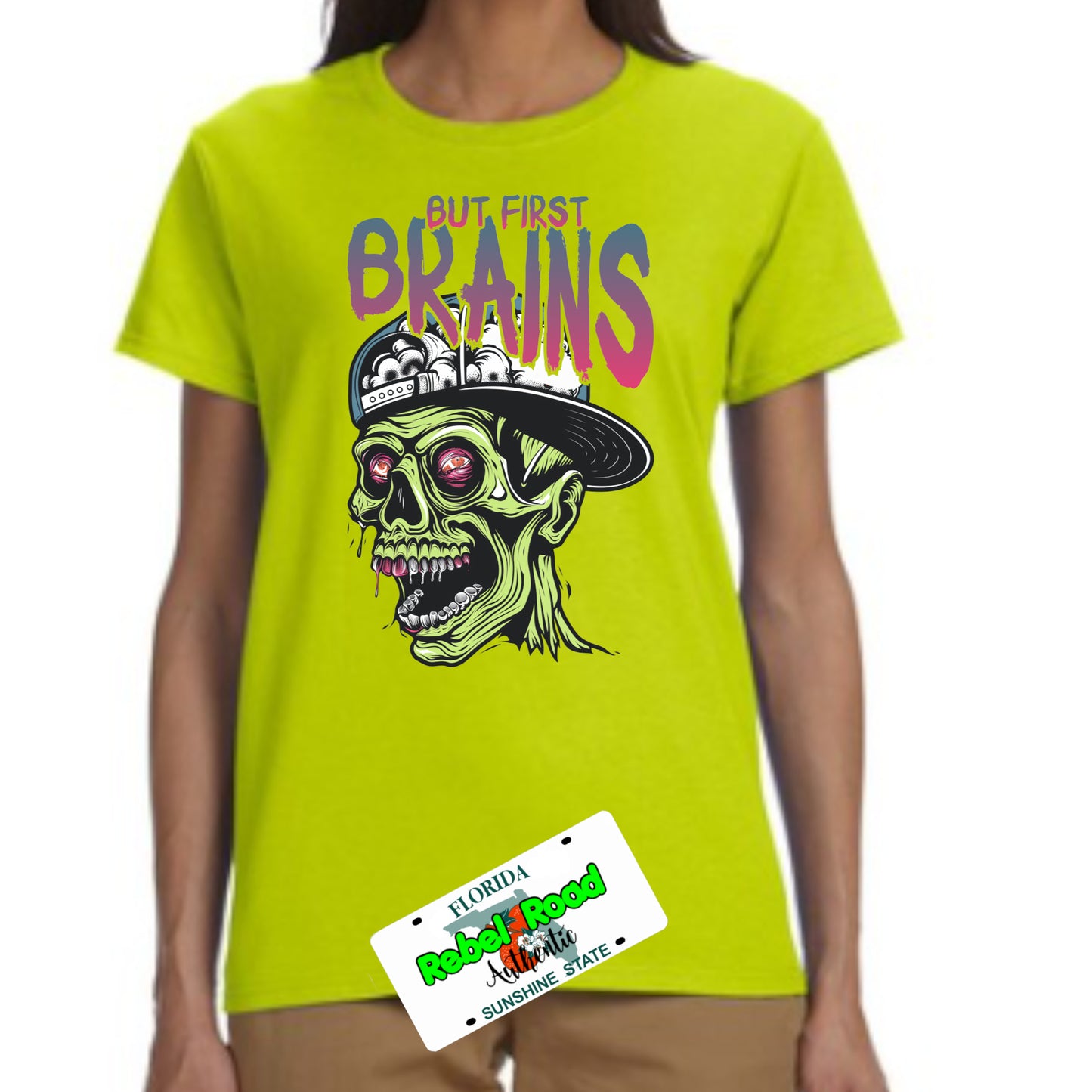 🧠 But First... Brains Zombie Apparel – Funny Undead Vibes!