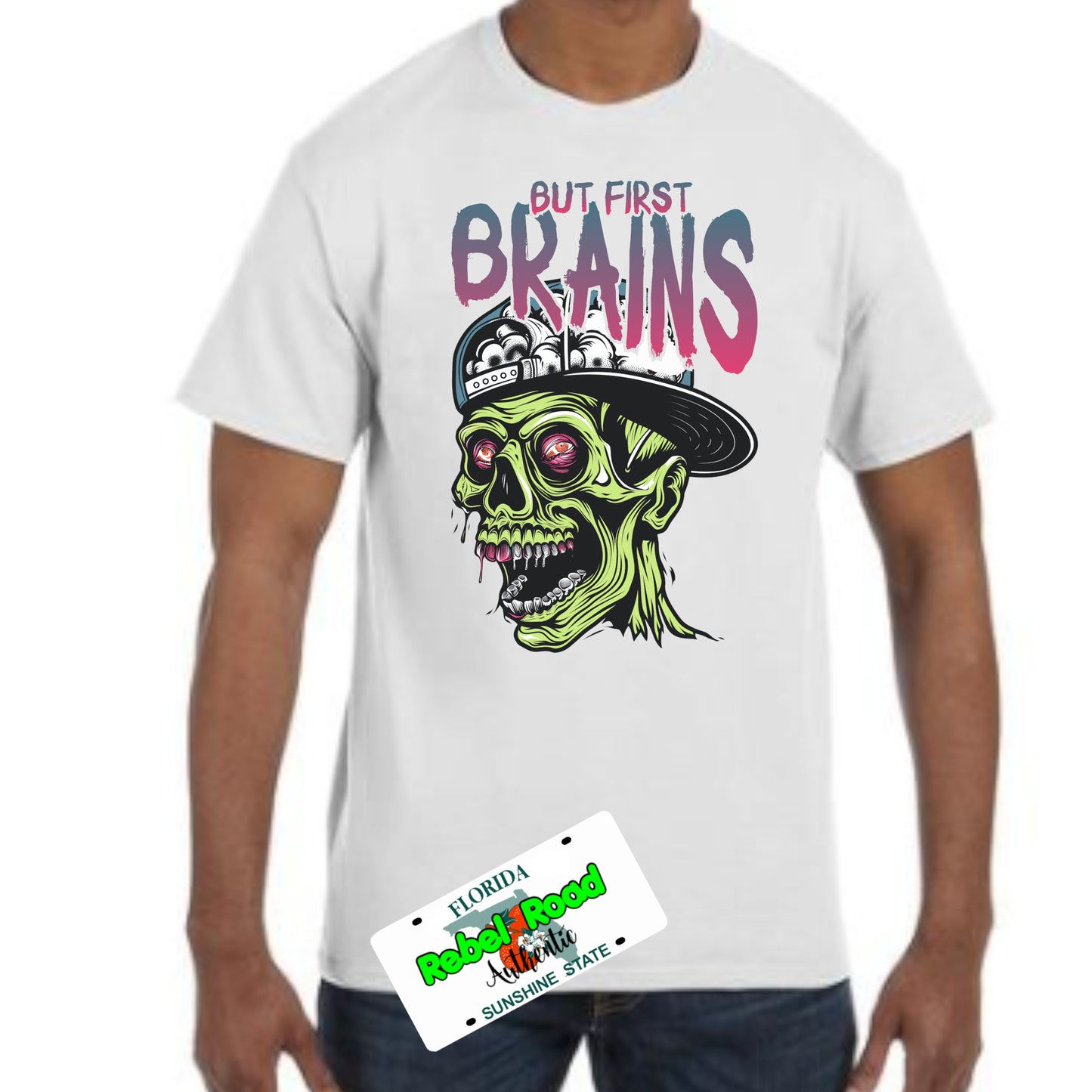 🧠 But First... Brains Zombie Apparel – Funny Undead Vibes!
