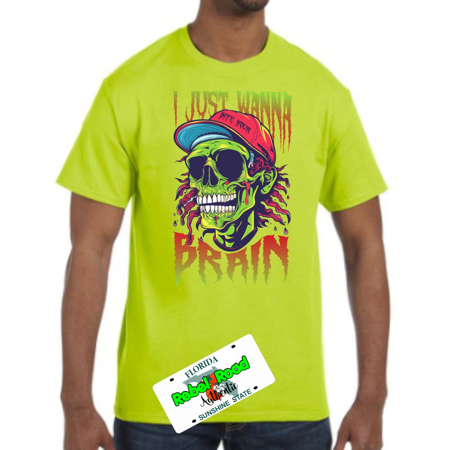 🧟 Just Wanna Eat Brains Zombie Apparel – Hungry for Style!