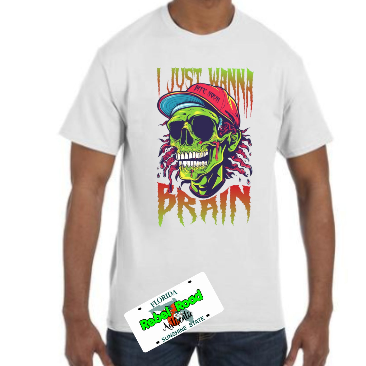 🧟 Just Wanna Eat Brains Zombie Apparel – Hungry for Style!