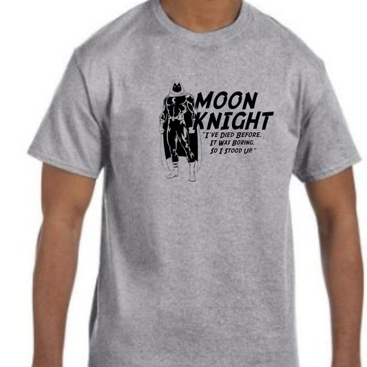 Custom Moon Knight "I've Died Before" T-Shirt – Embrace the Knight
