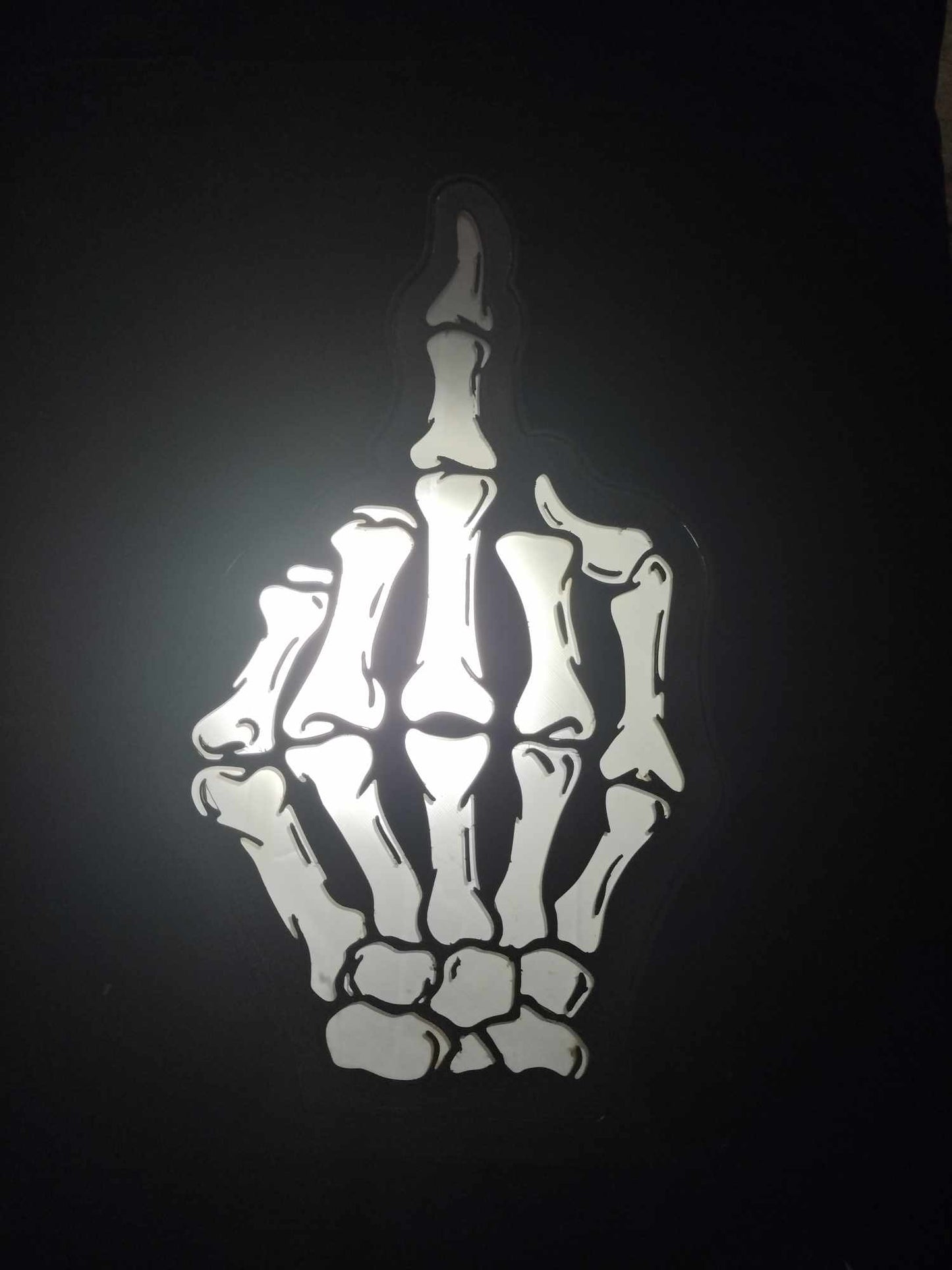 Skeleton Middle Finger LED Lamp