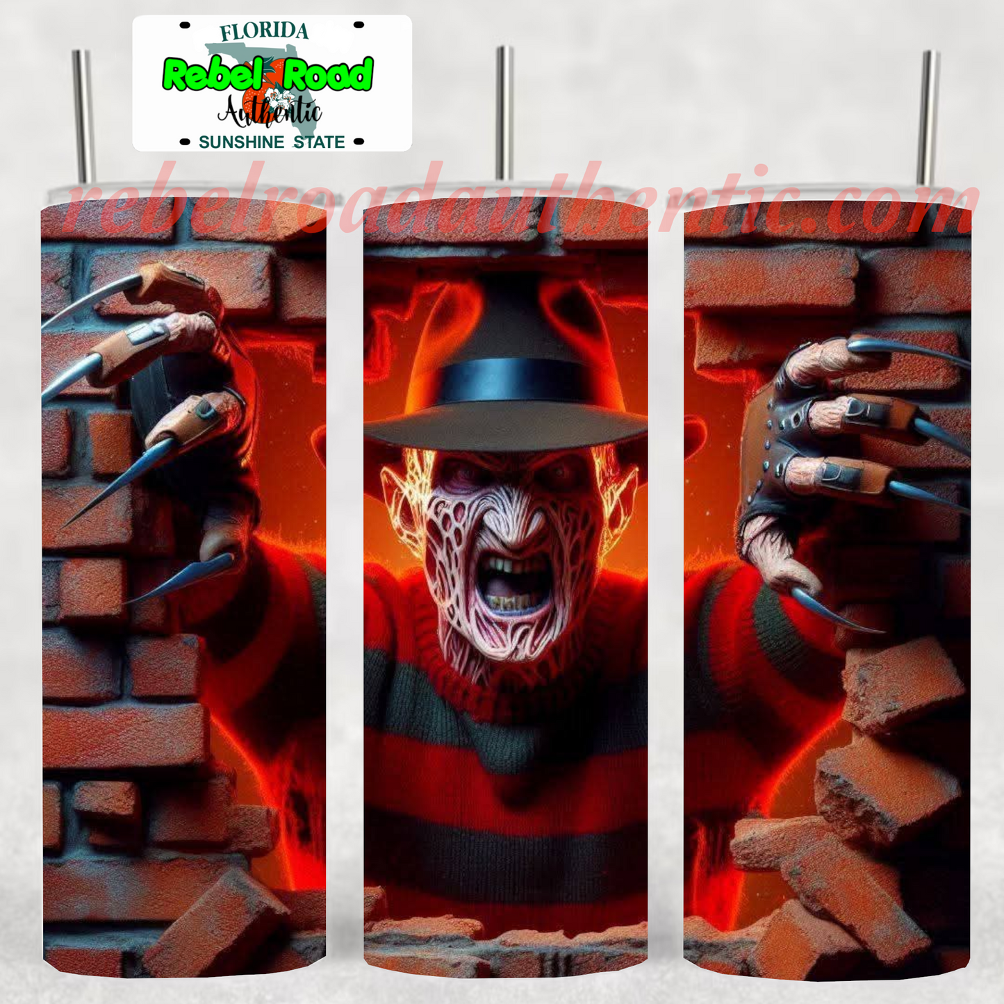 Freddy Wall 2 20oz sublimination skinny tumbler Customizable Options Available.