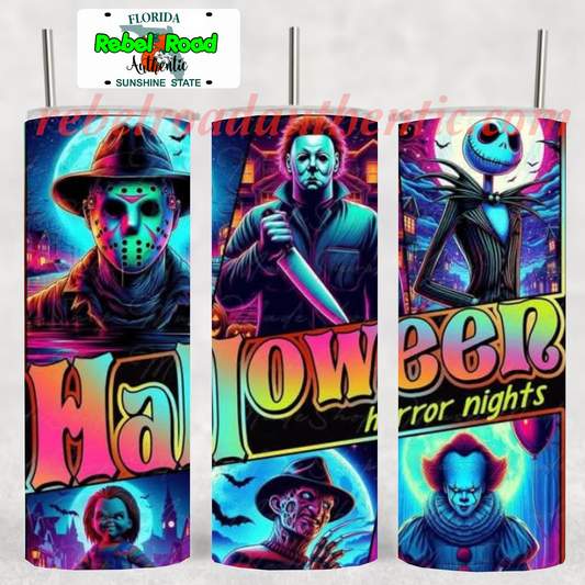 Halloween 20oz sublimination skinny tumbler Customizable Options Available.