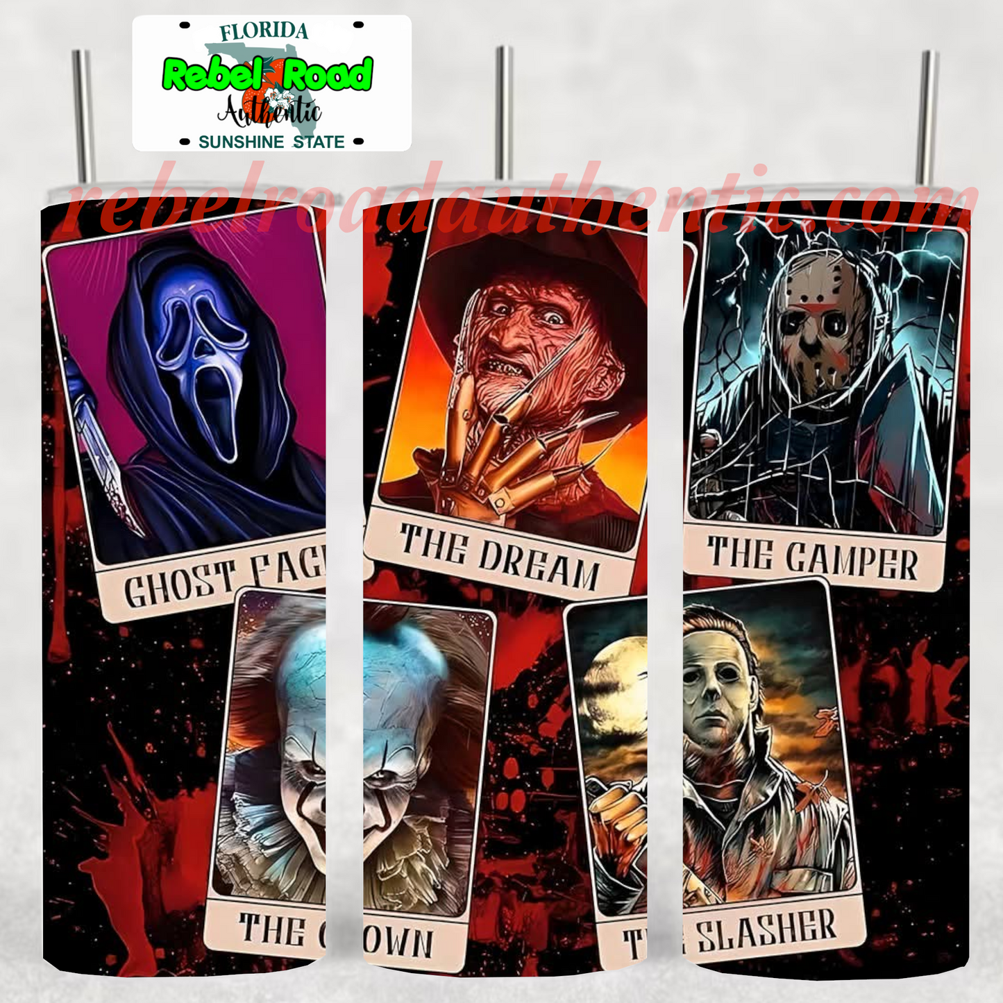 Horror Polaroid 20oz sublimination skinny tumbler Customizable Options Available.