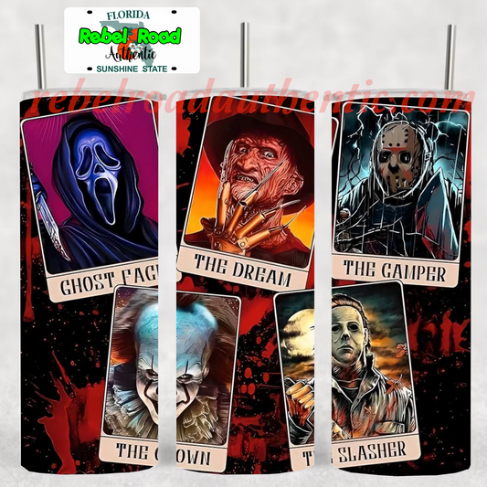 Horror Polaroid 20oz sublimination skinny tumbler Customizable Options Available.
