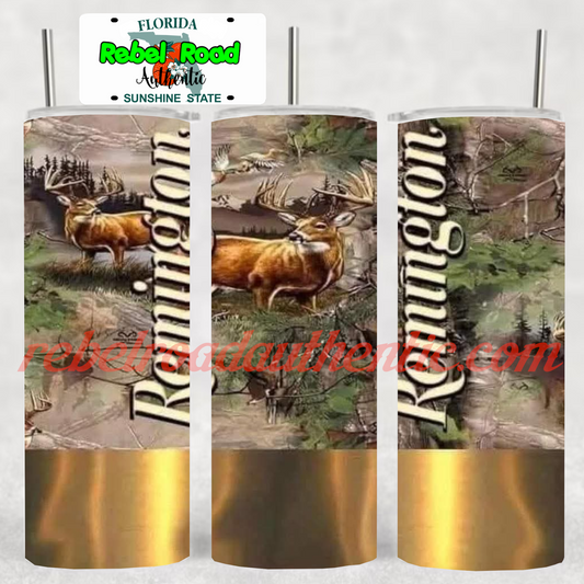 Remington Camo Shell 20oz sublimination skinny tumbler Customizable Options Available.
