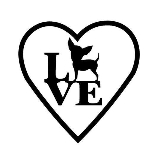 I Love My Chiahuahua 6" Vinyl Decal