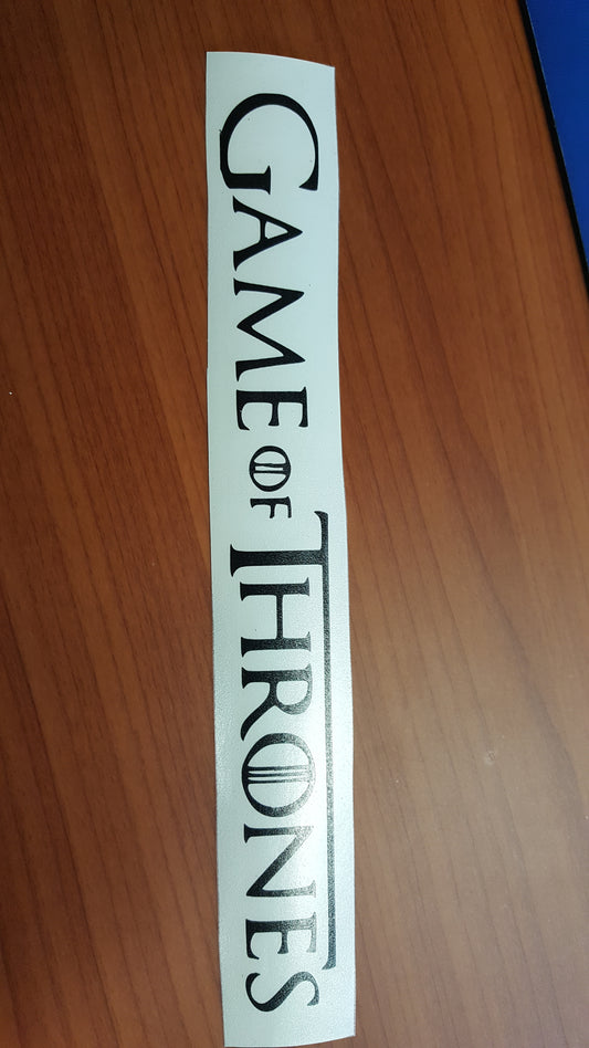 Game of Thrones Vinyl Decal 10" long