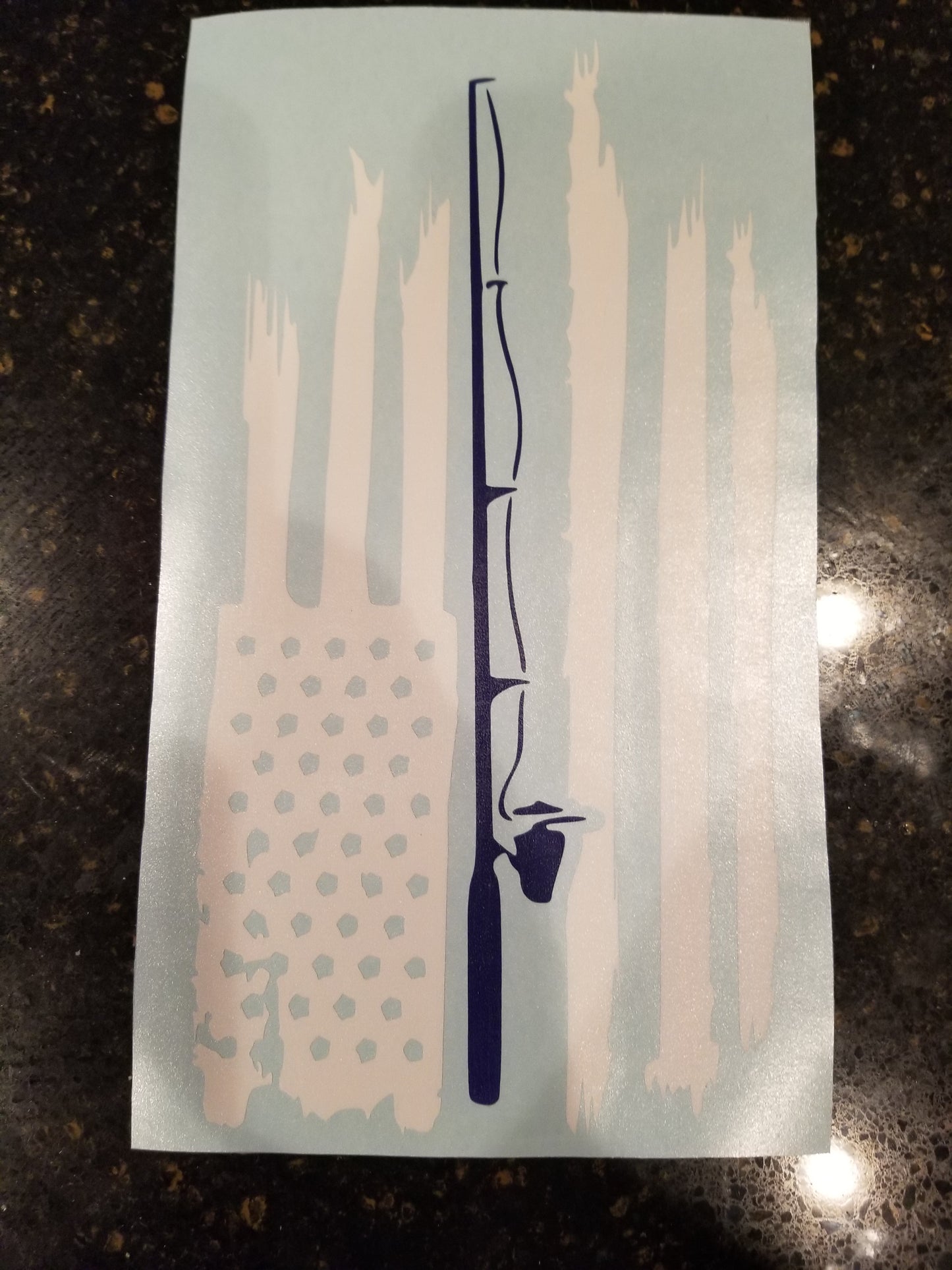 American Patriot Fishing Vinyl Decal