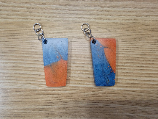 Multicolor Mini Tumbler key Chain Orange/Blue